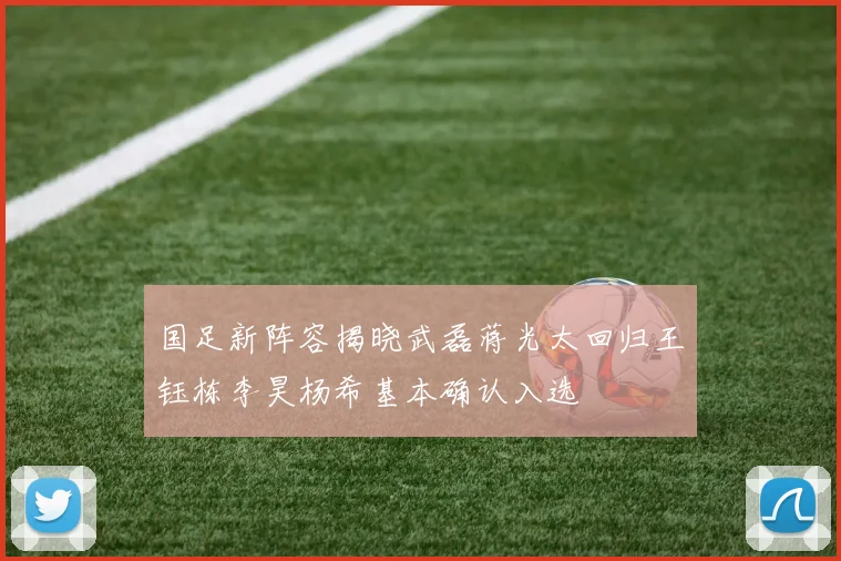 国足新阵容揭晓武磊蒋光太回归王钰栋李昊杨希基本确认入选